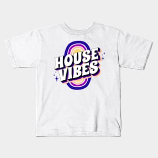 HOUSE MUSIC - House Vibes (Blue/purple/sand) Kids T-Shirt